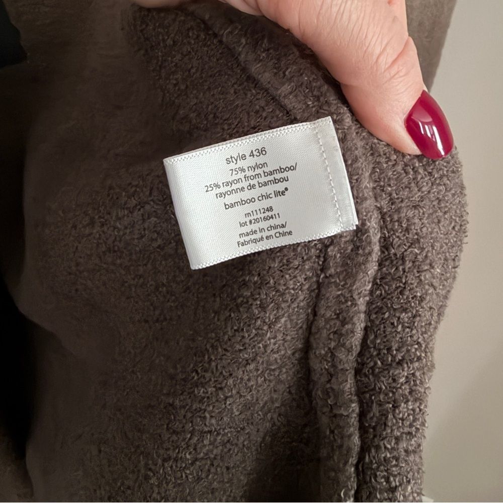 Barefoot Dreams CozyChic Lite Ombre Calypso Wrap Cardigan Stone Cocoa S/M - Picture 6 of 8